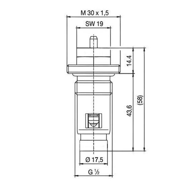 Термостатична вентильна вставка NAVIN 1/2″, M30×1,5 для радіатора