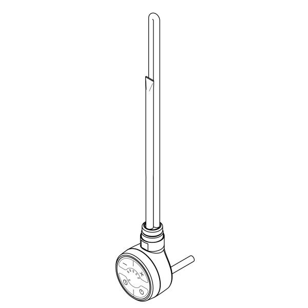 Heating element for heated towel rail TERMA MOA 300W with hidden installation, color - white