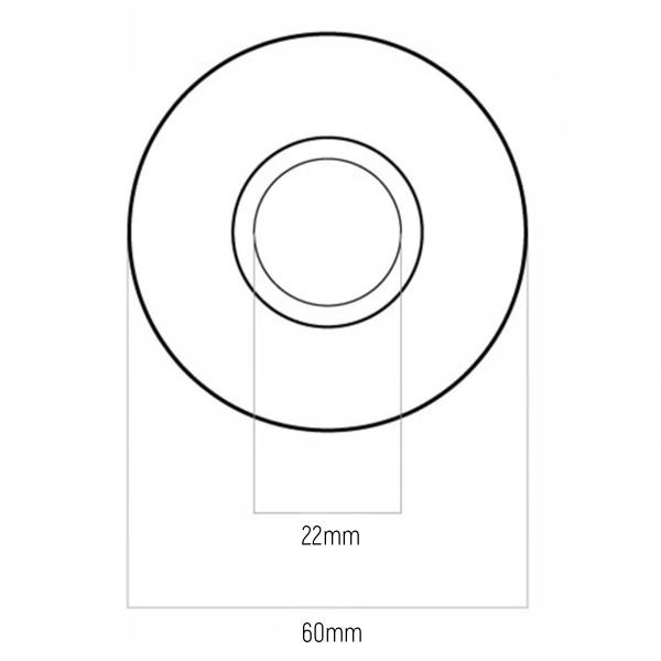 Декоративная маскировочная розетка NAVIN 22мм, комплект - 2шт, цвет - белый