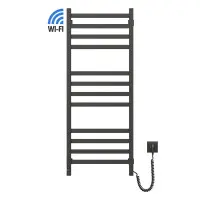 Електрична рушникосушарка NAVIN Авангард 480х1200 Sensor з Wi-Fi, правобічна з таймером, чорний муар