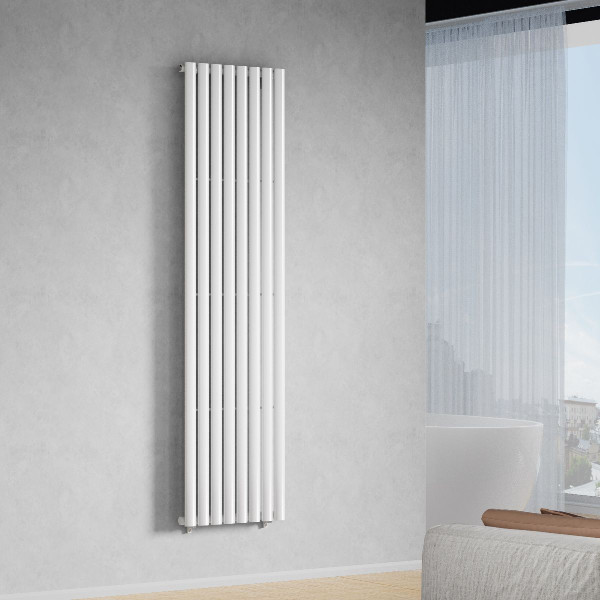 Vertical radiator Ellipse 480х1800-8, anticor, white