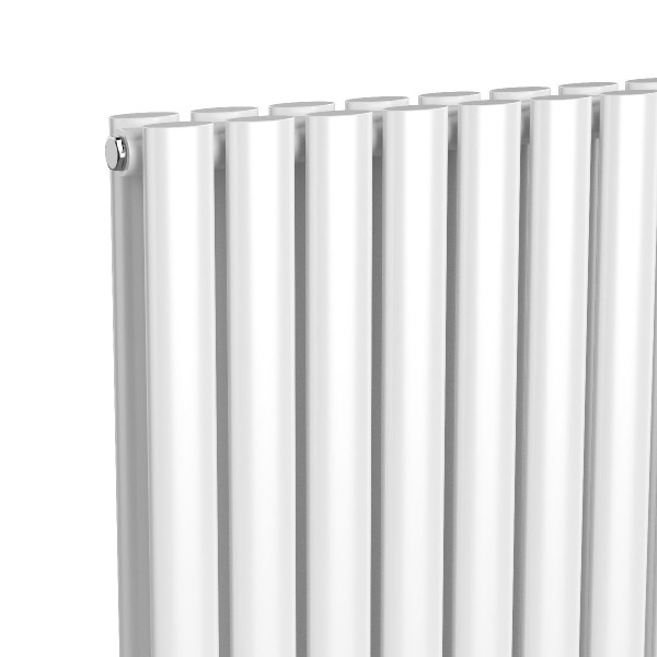 Vertical radiator Ellipse Double 480х1800-8, anticor, white