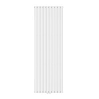 Вертикальний радіатор Ellipse Double 600х1800-10 (50 мм), anticor, білий