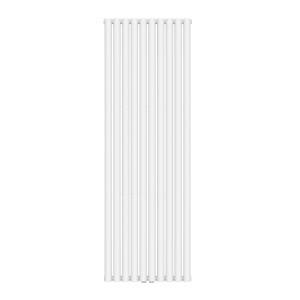 Вертикальний радіатор Ellipse Double 600х1800-10 (50 мм), anticor, білий