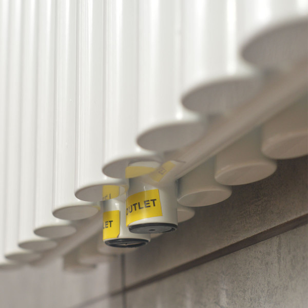 Вертикальний радіатор Ellipse Double 600х1800-10 (50 мм), anticor, білий