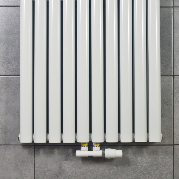 Вертикальний радіатор Ellipse Double 600х1800-10 (50 мм), anticor, білий