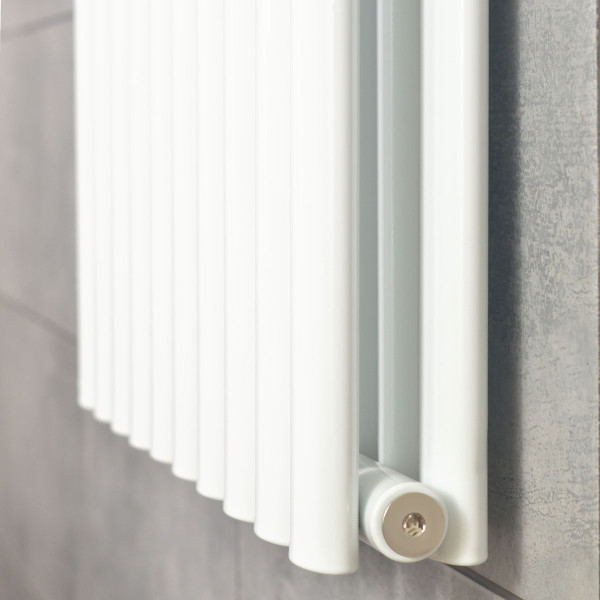 Вертикальний радіатор Ellipse Double 600х1800-10 (50 мм), anticor, білий