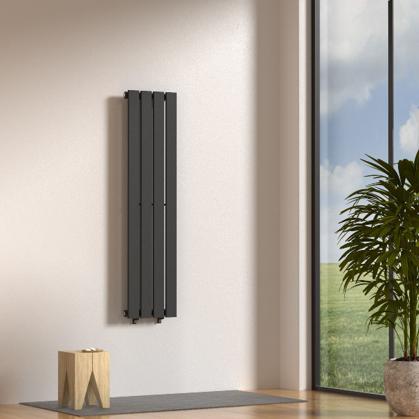 Vertical radiator NAVIN Largo 300x1200-4, black moire