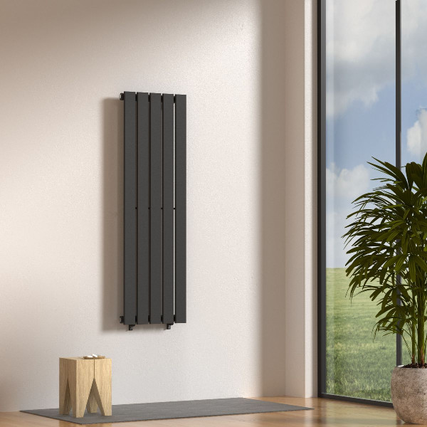 Vertical radiator NAVIN Largo 376х1200-5, black moire