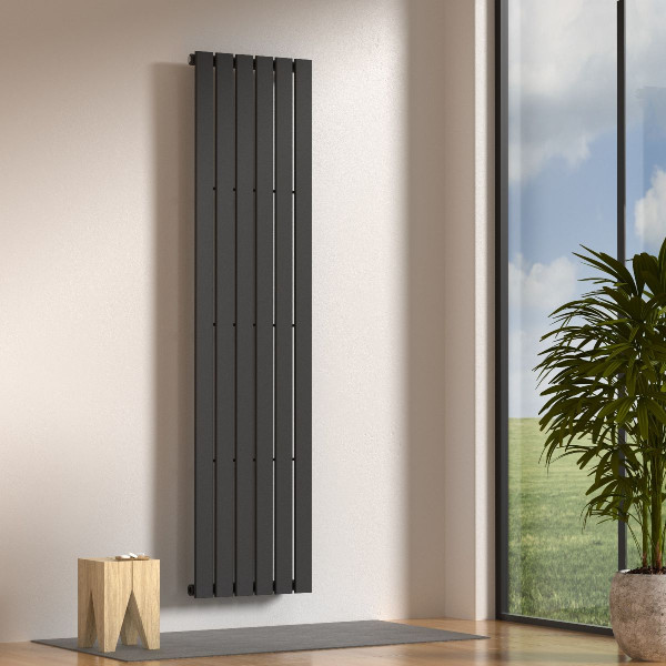 Vertical radiator NAVIN Largo 452х1800-6, black moire