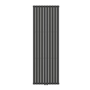 Вертикальний радіатор Ellipse Double 600х1800-10 (50 мм), anticor, чорний муар