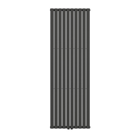 Вертикальний радіатор Ellipse Double 600х1800-10 (50 мм), anticor, чорний муар