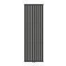 Вертикальний радіатор Ellipse Double 600х1800-10 (50 мм), anticor, чорний муар