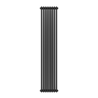 Вертикальний радіатор Calidum 2-8 380х1800, anticor, чорний муар