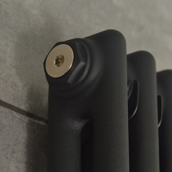 Вертикальний радіатор Calidum 2-8 380х1800, anticor, чорний муар