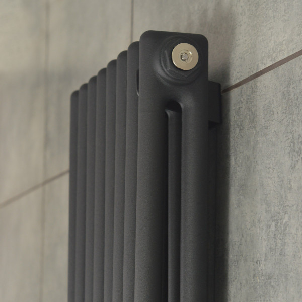 Вертикальний радіатор Calidum 2-8 380х1800, anticor, чорний муар