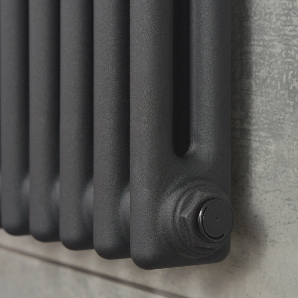 Вертикальний радіатор Calidum 2-8 380х1800, anticor, чорний муар