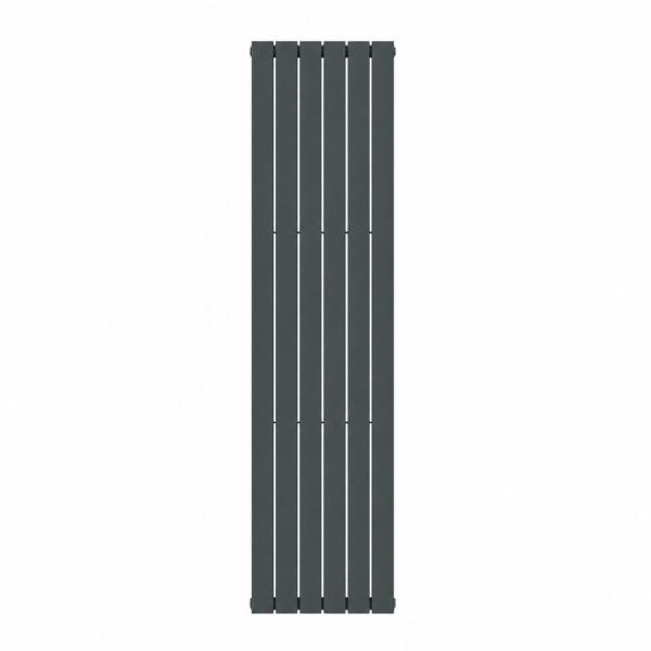 Вертикальний радіатор Largo Double 456х1800-6, anticor, антрацит