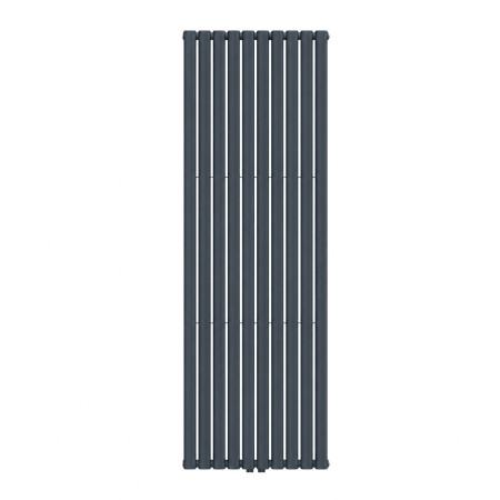 Вертикальный радиатор отопления NAVIN Ellipse Double 600х1800-10(50 мм), anticor, антрацит