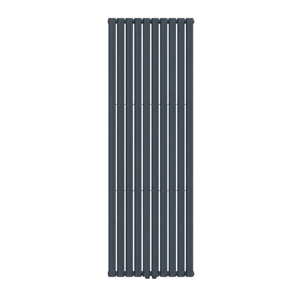 Вертикальный радиатор отопления NAVIN Ellipse Double 600х1800-10(50 мм), anticor, антрацит