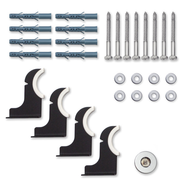 Вертикальний радіатор Largo Double 456*1800-6 (50мм), anticor, чорний муар