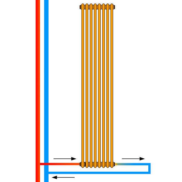 Vertical radiator Calidum 2-8 380x1800, anticor, white