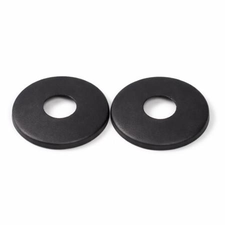 Decorative masking rosette NAVIN 22mm, set - 2pcs, color - black moire