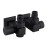 Square corner tap for underfloor heating Solomon CUBE 1/2"x1/2" matte black, 2pcs