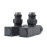 Corner faucet Raftec Quadro for towel rail 1/2x1/2 black moire, 2 pcs.