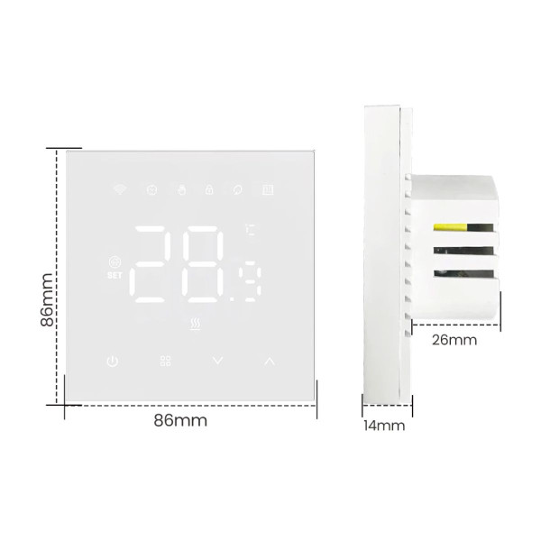 Терморегулятор NAVIN WT410 W-3А с Wi-Fi для газовых котлов, белый