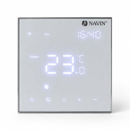 Терморегулятор для электрического теплого пола NAVIN EH602 W-16A с Wi-Fi, белый