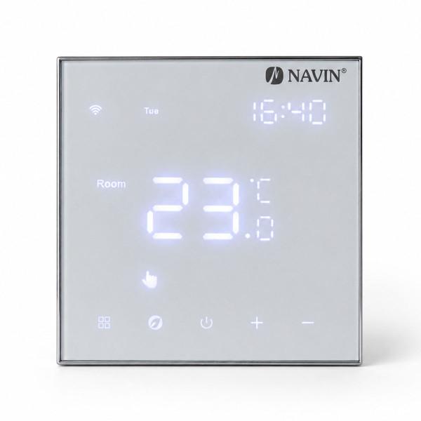 Терморегулятор для электрического теплого пола NAVIN EH602 W-16A с Wi-Fi, белый