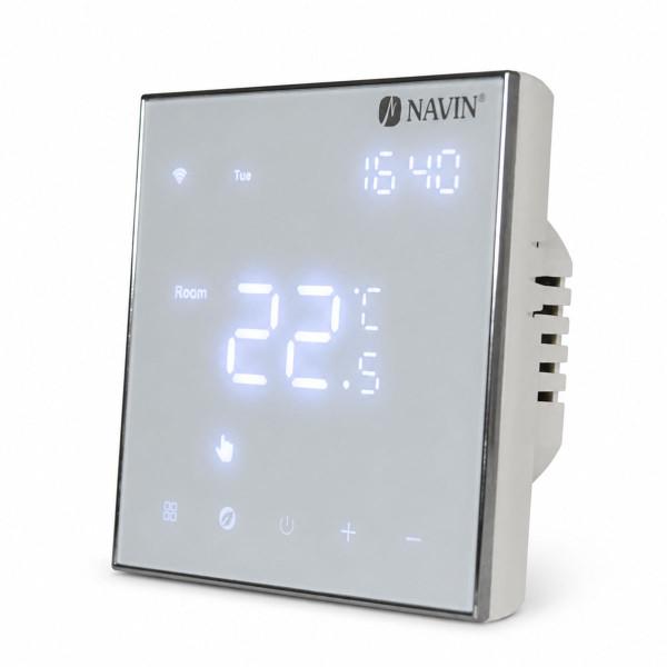 Терморегулятор для электрического теплого пола NAVIN EH602 W-16A с Wi-Fi, белый