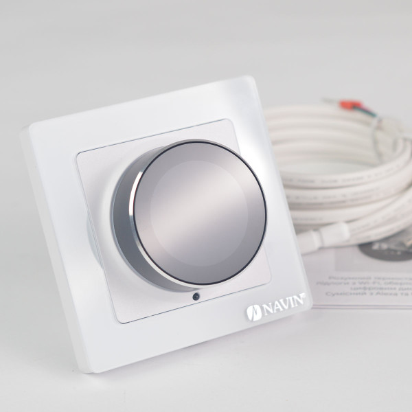 Терморегулятор для теплої підлоги EH20R-16A Wi-Fi Tuya, білий з зовнішнім датчиком температури