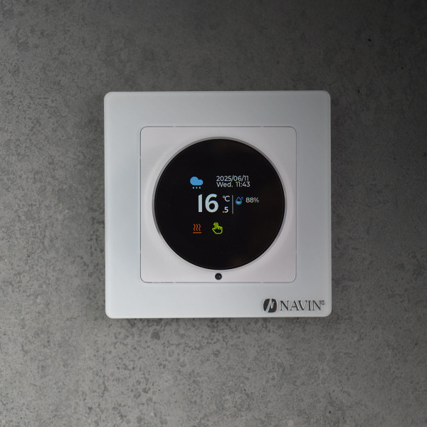 Терморегулятор для теплої підлоги EH20R-16A Wi-Fi Tuya, білий з зовнішнім датчиком температури