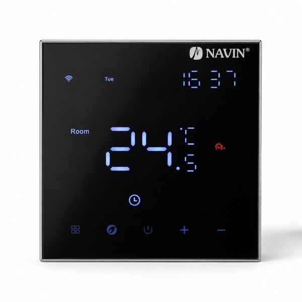 Терморегулятор для електричної теплої підлоги NAVIN EH602 W-16A з Wi-Fi, чорний