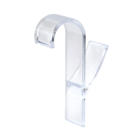 Hook for heated towel rail transparent