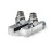 Corner faucet Raftec Quadro for towel rail 1/2x1/2 Chrome, 2 pcs.