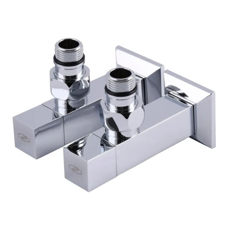 Кран кутовий подовжений Solomon CUBE CHROM 1/2"х1/2", 2шт.