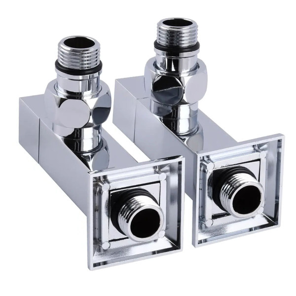 Кран кутовий подовжений Solomon CUBE CHROM 1/2"х1/2", 2шт.