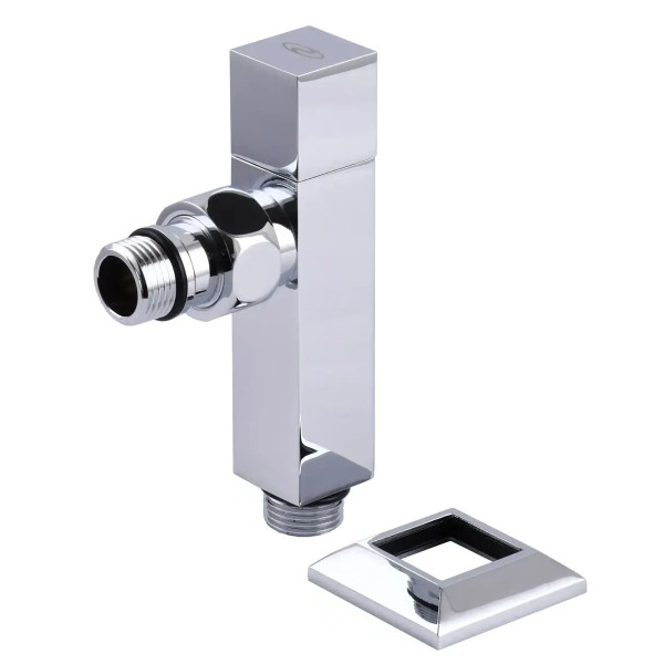 Кран кутовий подовжений Solomon CUBE CHROM 1/2"х1/2", 2шт.