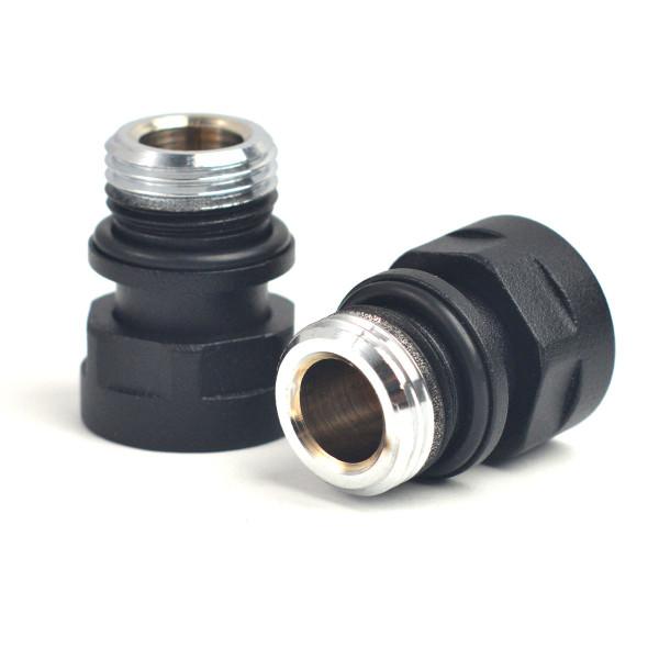 З'єднувач адаптер M22x1,5 x1/2, чорний структурний (2шт)