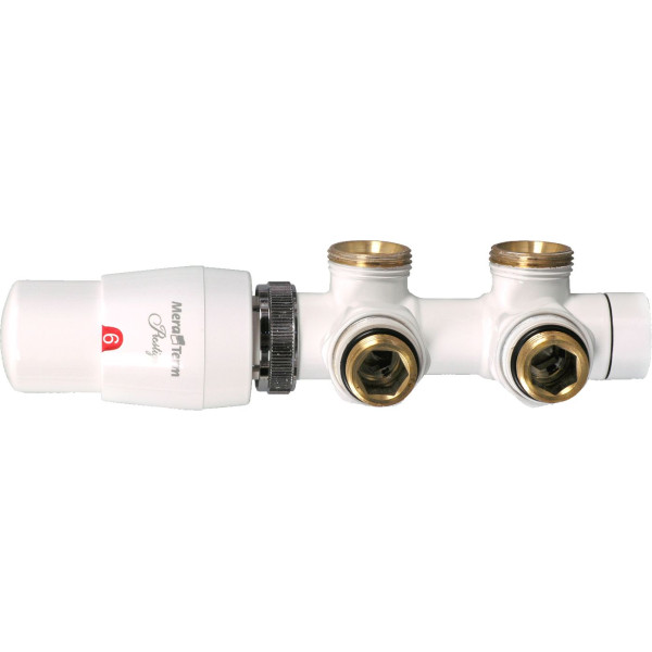 Комплект термостатичний Vario Term TWINS 50 мм, кутовий, правий, білий TSGS0206CFK/P