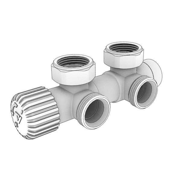 Комплект термостатичний Vario Term TWINS 50 мм, кутовий, правий, чорний структурний, TSGS0214CFK/P