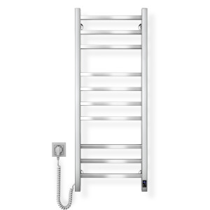 Electric heated towel rail Loft 400x1000 Sensor with timer, stainless steel, left