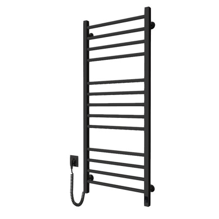 Towel rail Classic Quadro 500x1200 Sensor stainless, with timer, right, black moire