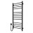 Towel rail Classic Quadro 500x1200 Sensor stainless, with timer, right, black moire