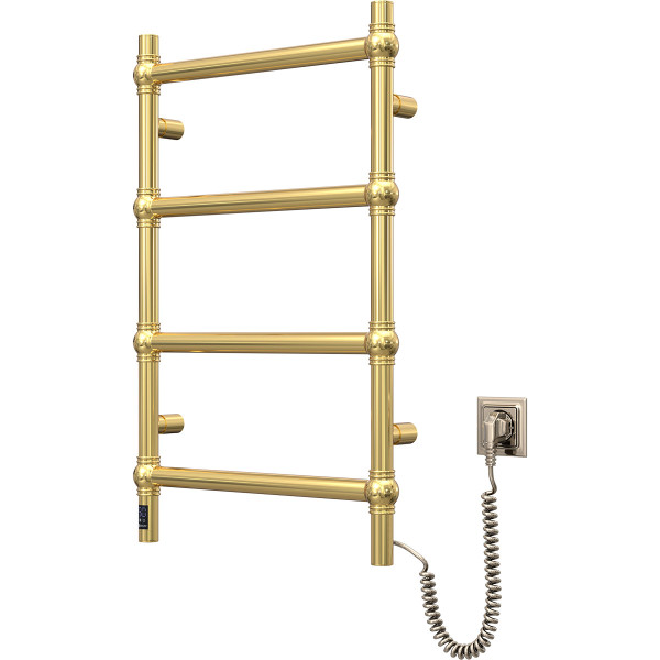 Stainless electric towel rail Navin Retro 500x800 Sensor right-hand, under gold