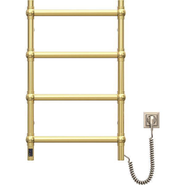 Stainless electric towel rail Navin Retro 500x800 Sensor right-hand, under gold