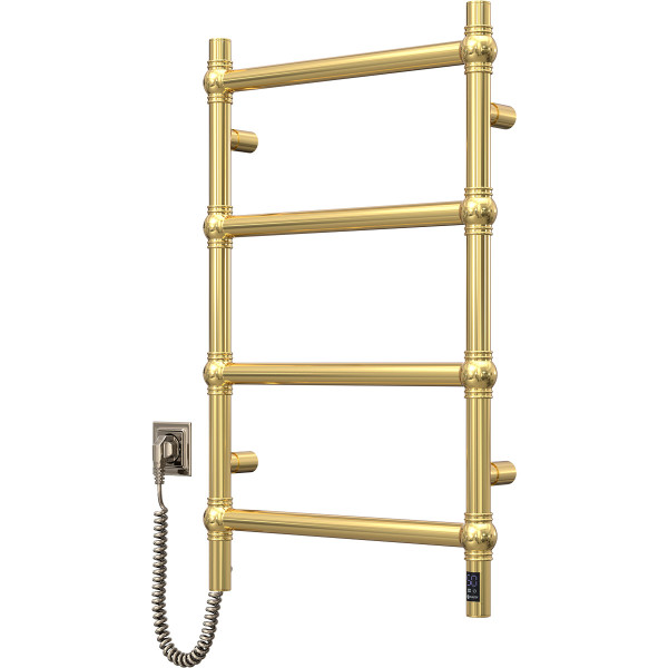 Stainless electric towel rail Navin Retro 500x800 Sensor right-hand, under gold